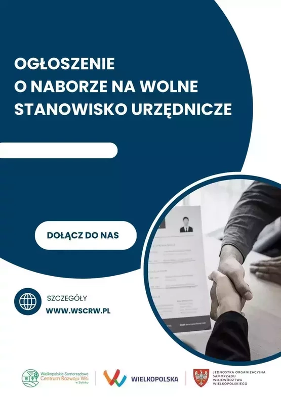 Ogłoszenie o naborze na wolne stanowisko urzędnicze.