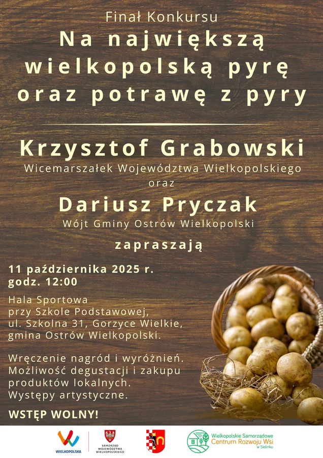 Konkurs „Na największą wielkopolską pyrę oraz potrawę z pyry”