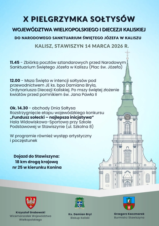 Zaproszenie na X Pielgrzymkę Sołtysów do Sanktuarium Świętego Józefa w Kaliszu