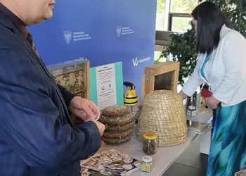 Konferencja prasowa poświęcona znaczeniu pszczół dla środowiska naturalnego.